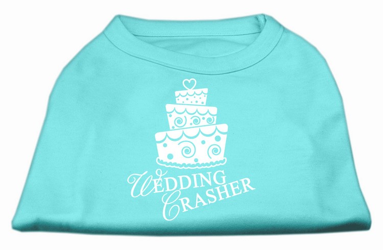 Wedding Crasher Screen Print Shirt Aqua XL